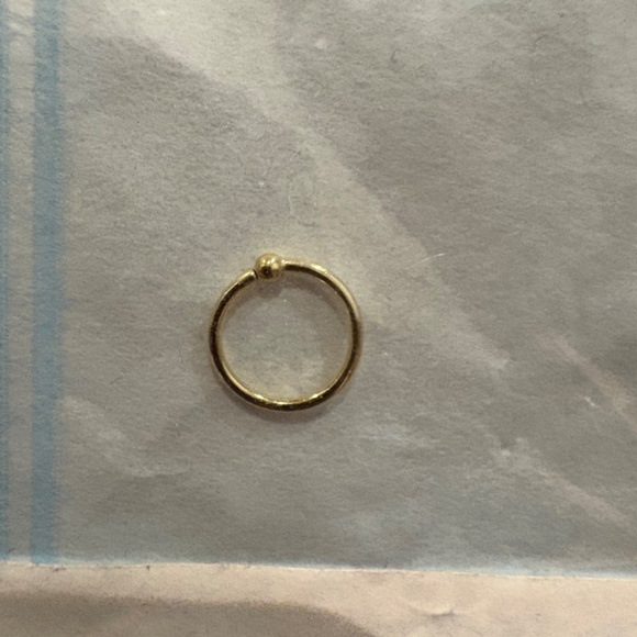 14 K Yellow gold fixed bead ring - Picture 3 of 3
